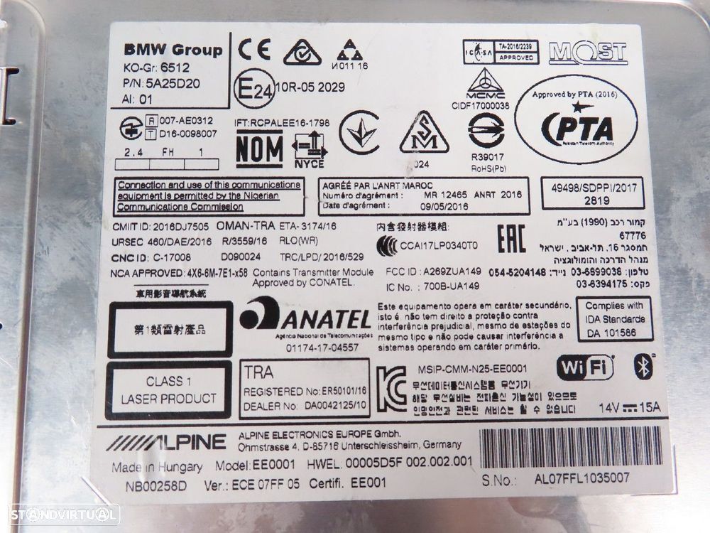 Sistema / Unidade de navegação GPS Usado / Original BMW 1 (F20)/BMW 3 (F30, F80)... - 4