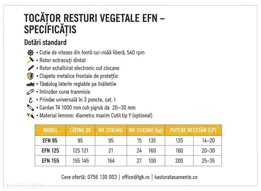 Tocatoare resturi vegetale tractor - 6