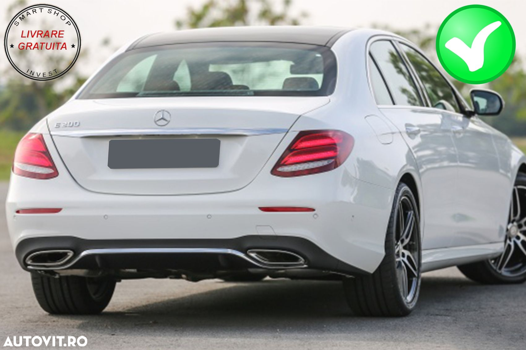 Difuzor Bara Spate cu Ornamente Toba Mercedes E-Class W213 (2016-2019) E53 Design - livrare gratuita - 12