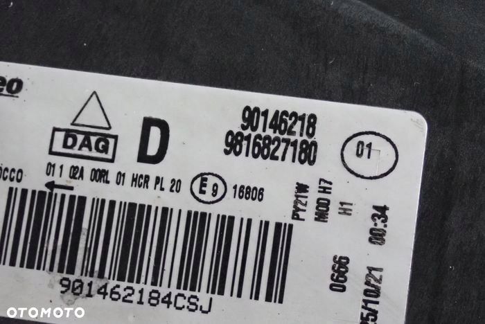 PARTNER IV RIFTER LED 18- reflektor prawy lampa prawa 9816827180 - 7