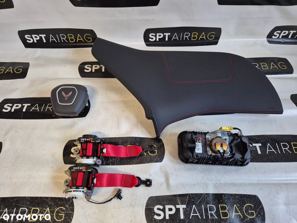 CHEVROLET CORVETTA C8 DESKA BOK KONSOLI ZAŚLEPKA PODUSZKI AIRBAG AIR BAG PASY KIT SET - 1