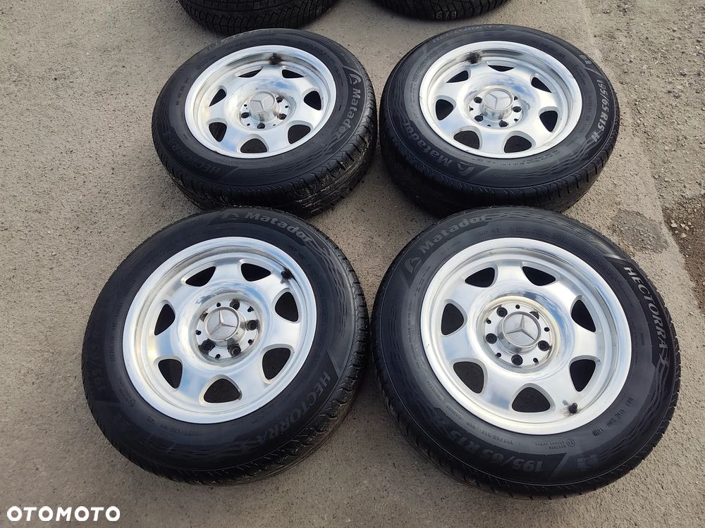 5x112 Felgi Aluminiowe Alufelgi Chrom Chromowane Oryginalne 15 Mercedes Koła Letnie Lato C KLASA W202 W203 CLK W208 W209 W124 W201 190 W W210 SLK R170 R171 6mm Legnica ALU-RAD 195/65 - 1