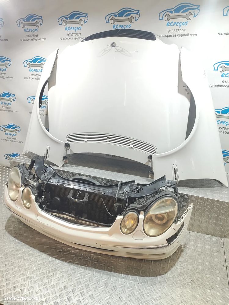 FRENTE COMPLETA MERCEDES BENZ CLASSE E W211 CAPOT PARACHOQUES GUARDA-LAMAS OTICAS XENON RADIADOR VENTILADOR FRENTE FIBRA REFORÇO - 3