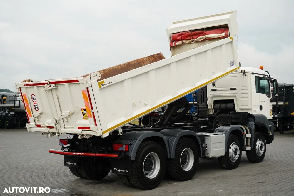 MAN TGS 35.480 / 8x4 / BASCULANTE / BORDMATIC / HYDROBOARD / ANVELOPE 100% / EURO 6 - 6
