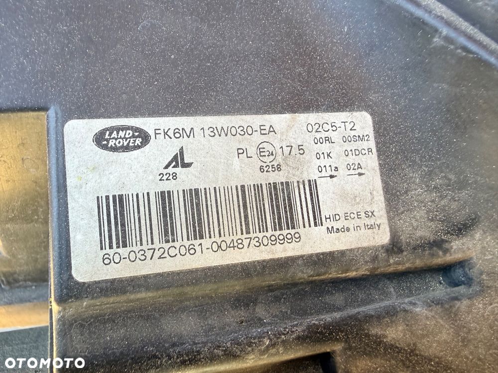 Lampa przednia RANGE ROVER SPORT II XENON 8 PINÓW CZARNE KOMPLET EUROPA - 11