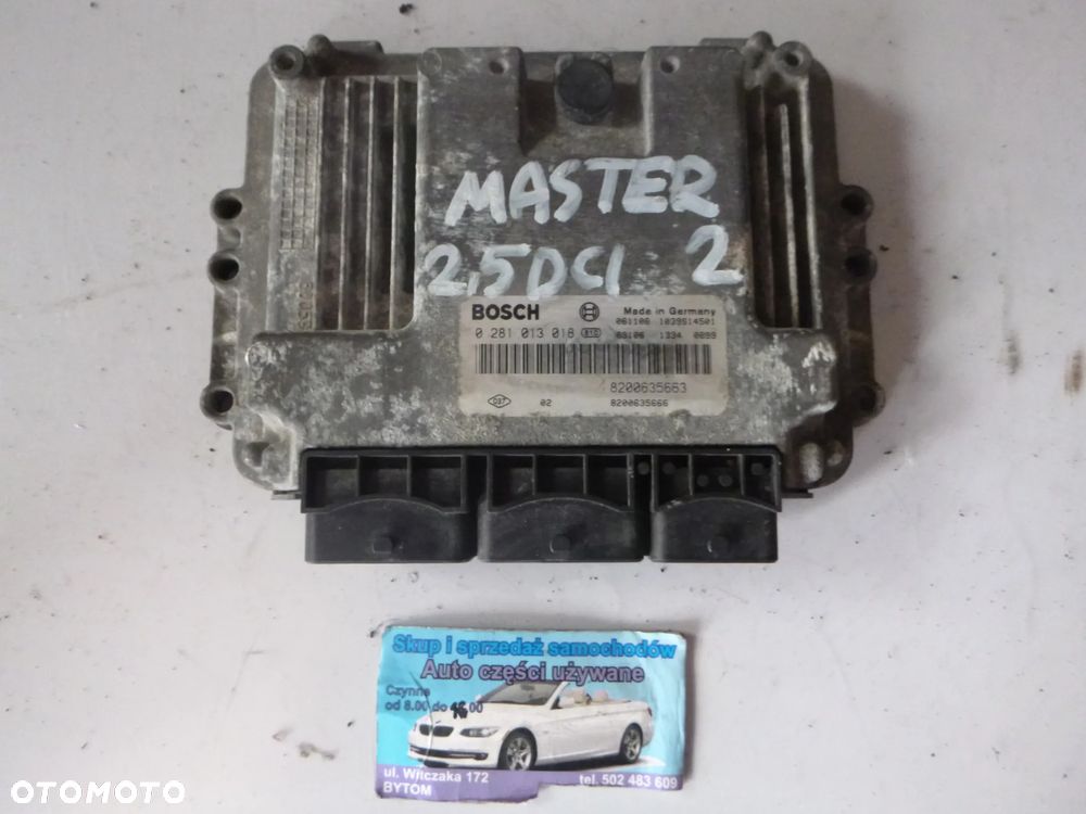 STEROWNIK SILNIKA KOMPUTER MASTER II MOVANO 2,5 DCI  8200635663    0281013018 - 1