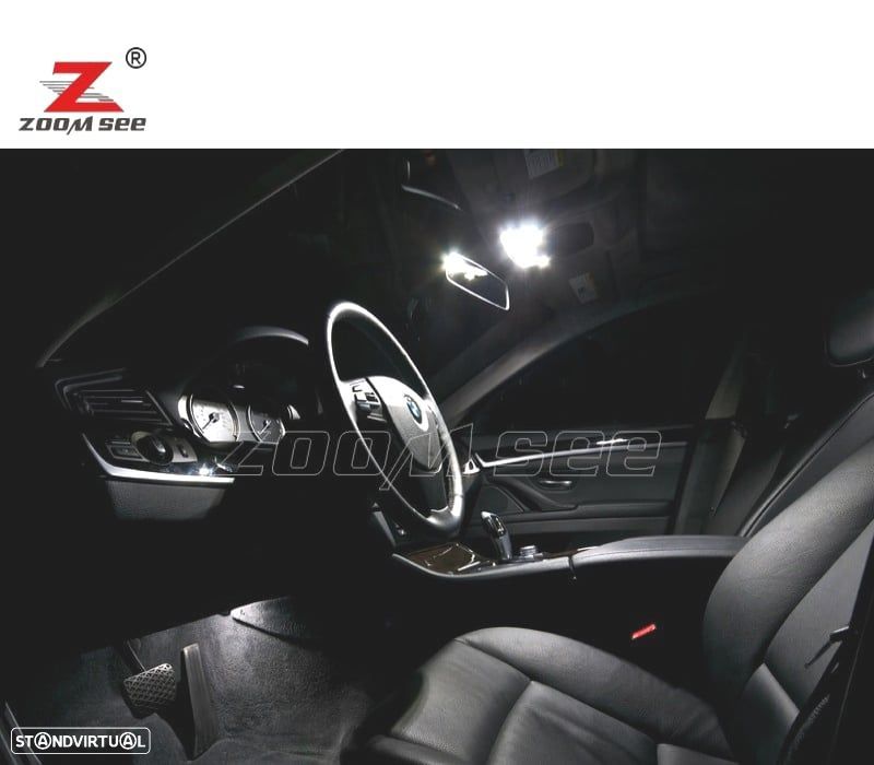 KIT COMPLETO DE 19 LÂMPADAS LED INTERIOR PARA BMW 5 SERIE F07 5GT HATCHBACK 528I GT 535I GT 550I GT - 6