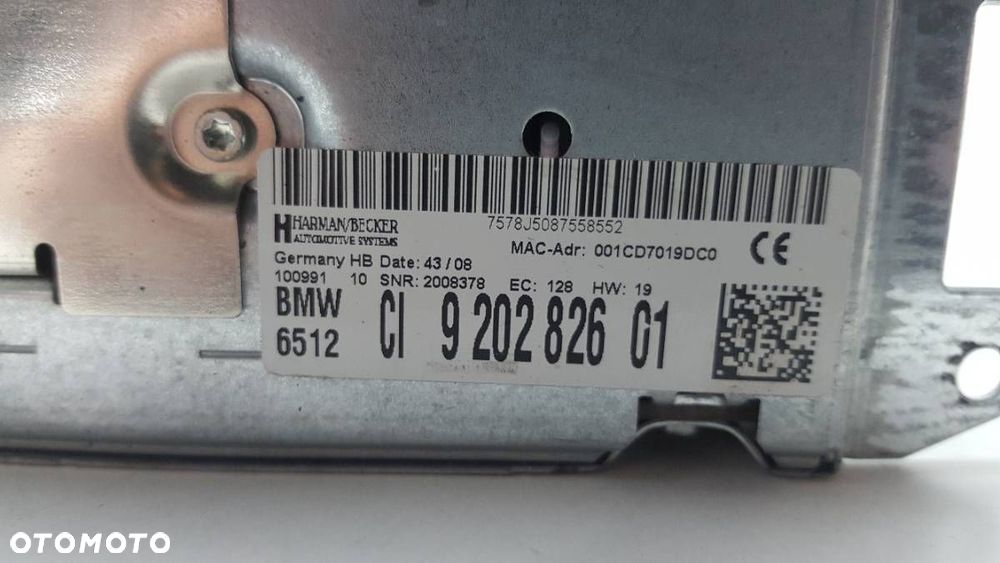 RADIO CZYTNIK PŁYTY BMW E90 E91 9202826 EU - 5