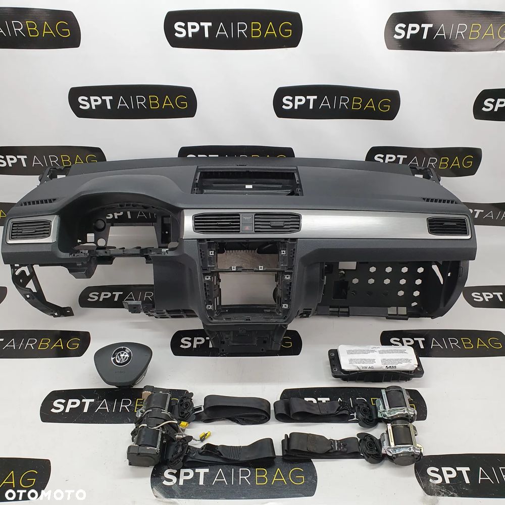 VW CADDY 2K5 DESKA ROZDZIELCZA KONSOLA KOKPIT PULPIT PODUSZKI AIRBAG AIR BAG PASY KIT SET - 1