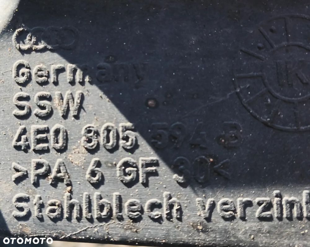 AUDI A8 D3 03r 3.0 V6 PAS PRZEDNI WZMOCNIENIE PRZÓD 4E0805594B - 3