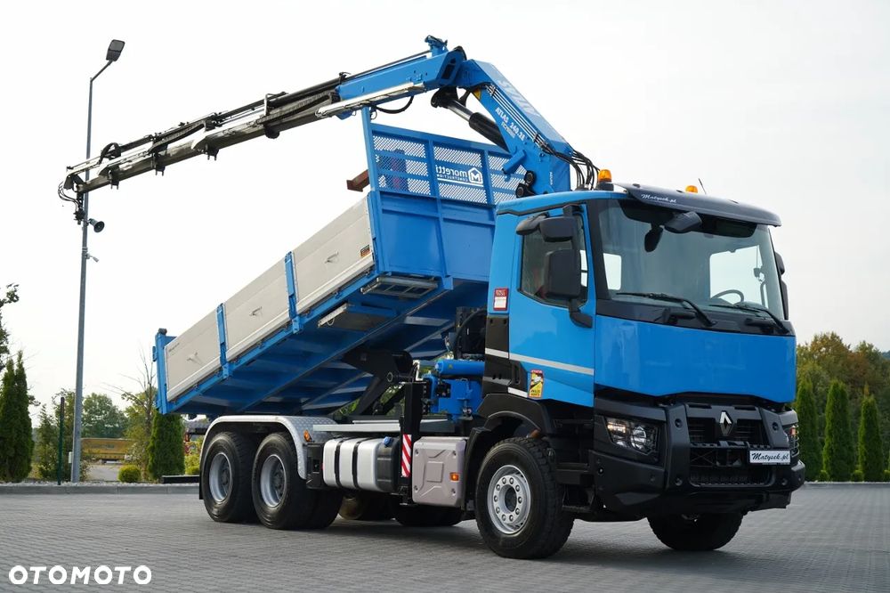 Renault C 430 / 6X4 / WYWROTKA 5.5 M + HDS ATLAS 240.2 A5 / WYSIĘG 14.5 M / MAX UDŹWIG 4520 KG / STEROWANIE RADIOWE / ROTATOR / WIDŁY DO PALET / 2020 ROK - 7