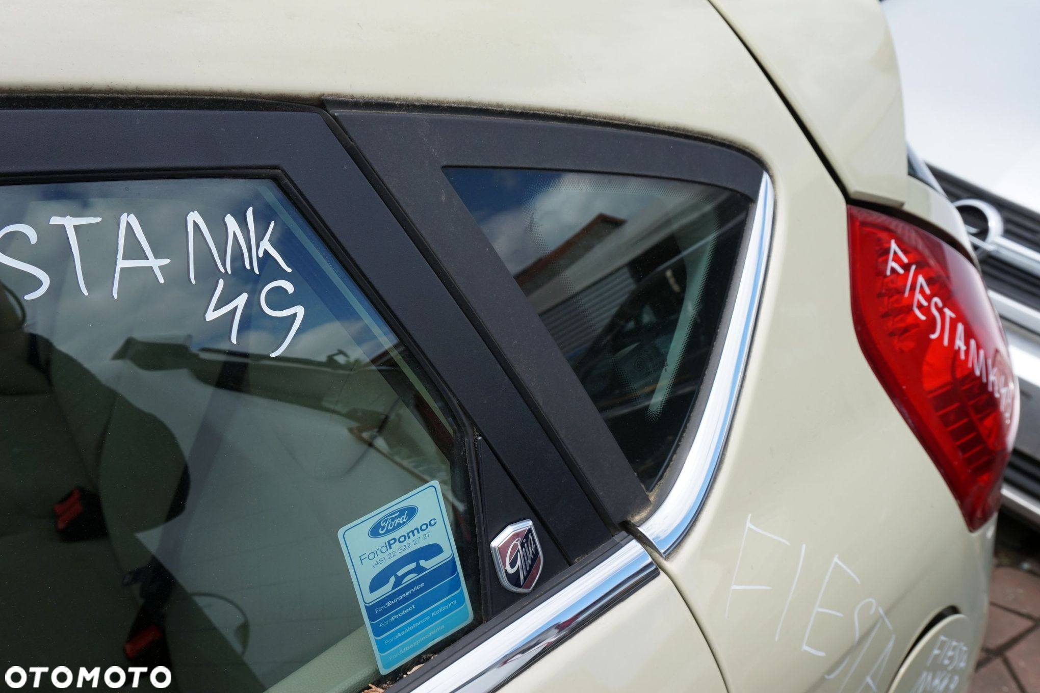 SZYBA KAROSERYJNA TYLNA LEWA BOCZNA FIESTA VI MK6 VII MK7 5D HB 8A61-A29751-CD FORD 2008-2017 - 2