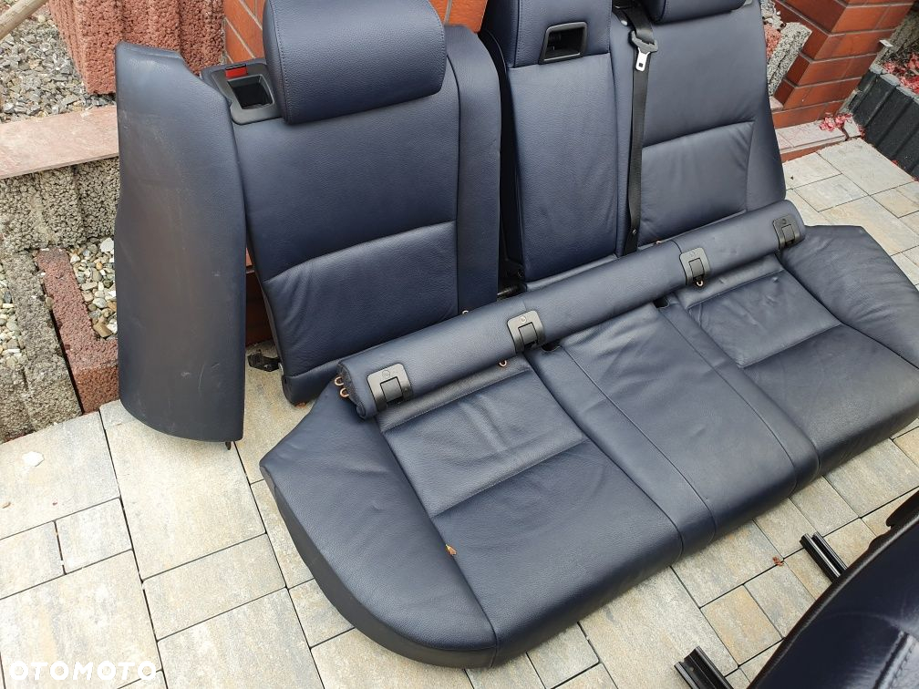 Komplet foteli sporty skóra granatowa Europa BMW E61 kombi grzane - 8
