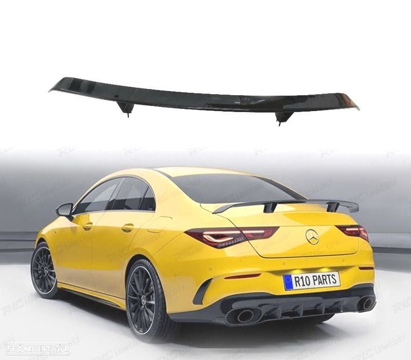 AILERON SPOILER MERCEDES CLA W118 19- LOOK CLA45S PRETO BRILHANTE - 1