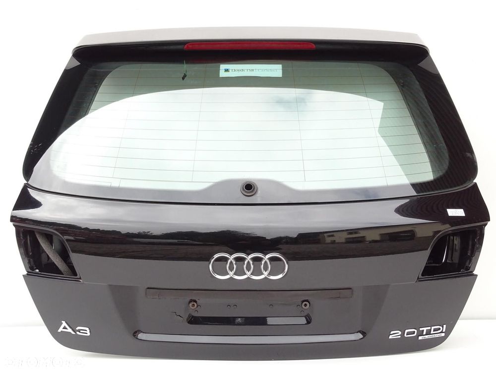 KLAPA TYŁ TYLNA BAGAŻNIKA + SZYBA LOTKA LY9B AUDI A3 8P 5D SPORTBACK S-LINE - 1