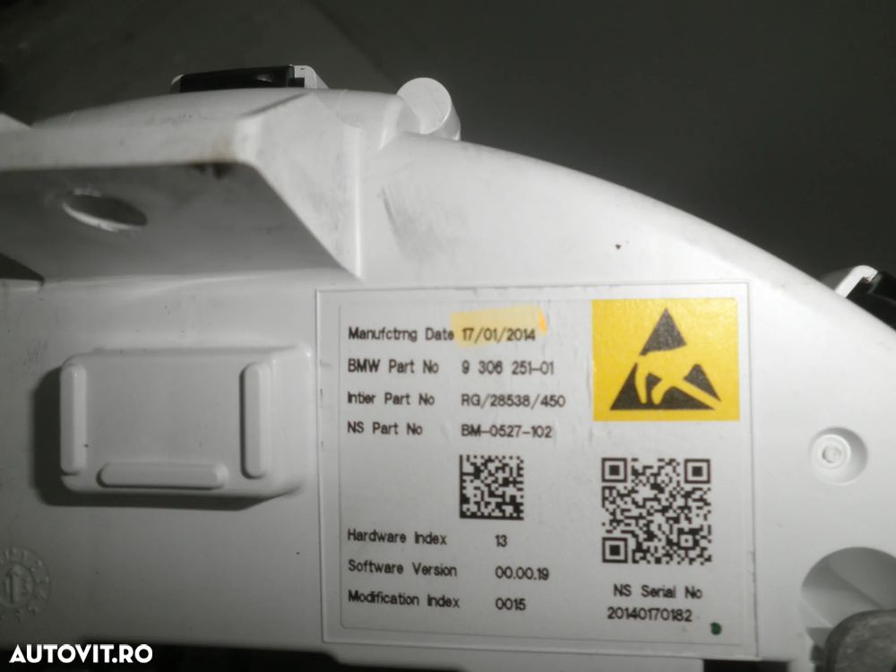 Ceasuri bord Mini Cooper / Countryman UK 1.6B 2014 9306251 9306251-01 2611908 2611908-01 - 3