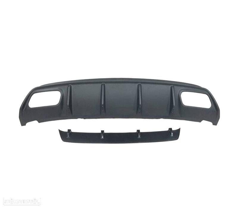 DIFUSOR TRASEIRO MERCEDES CLASE A W176 AMG 12-18 LOOK A45 PRETO MATE - 3