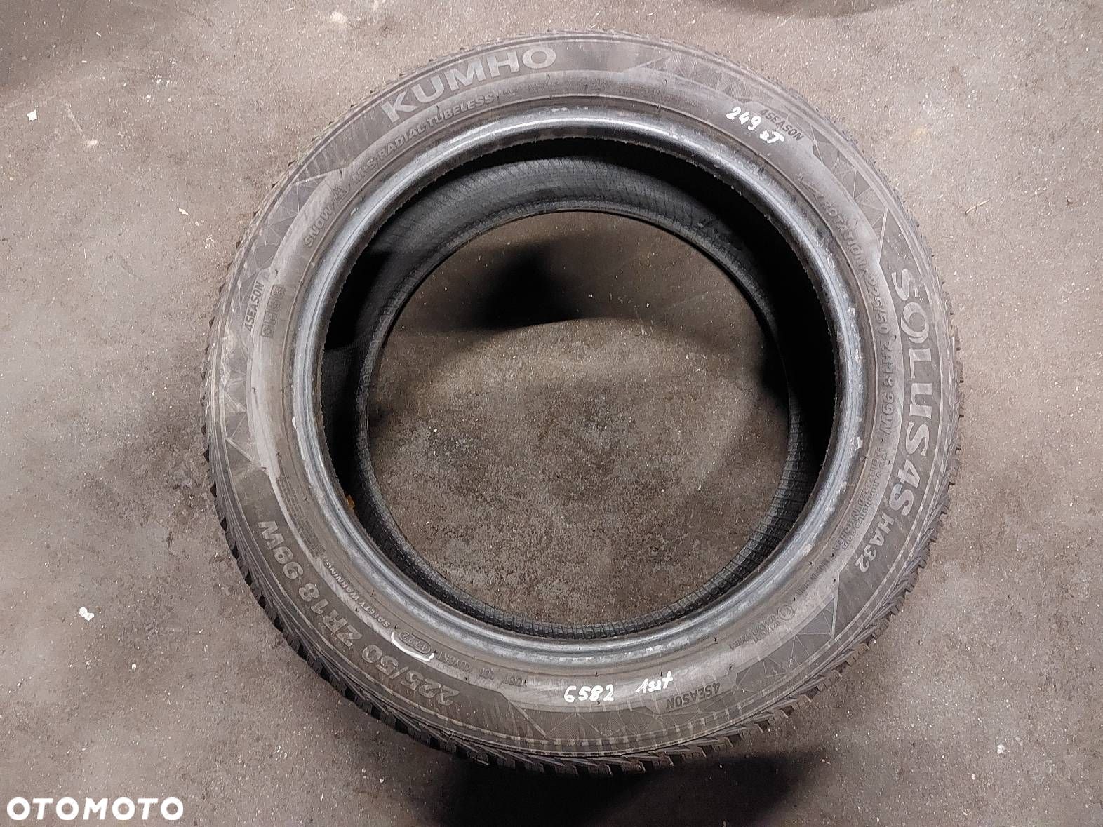 OPONA CAŁOROCZNA 1 SZT 225/50R18 2022R KUMHO SOLUS 4S HA32 - 1