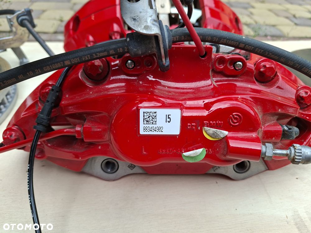 BMW 4 440ix g22 Tarcze 374mm OEM BMW plus klocki OEM plus zaciski M Czerwone komplet - 16