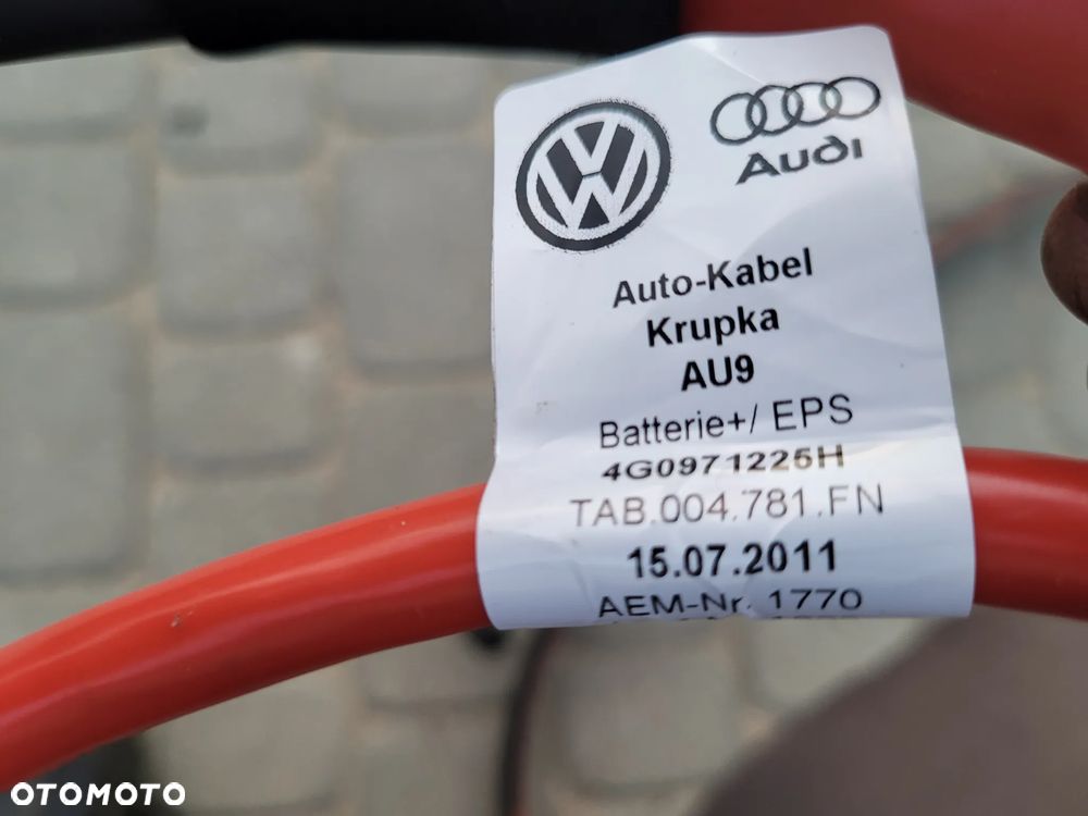 Audi A6 C7 PRZEWÓD PLUSOWY AKUMULATORA 4G0971225H - 2