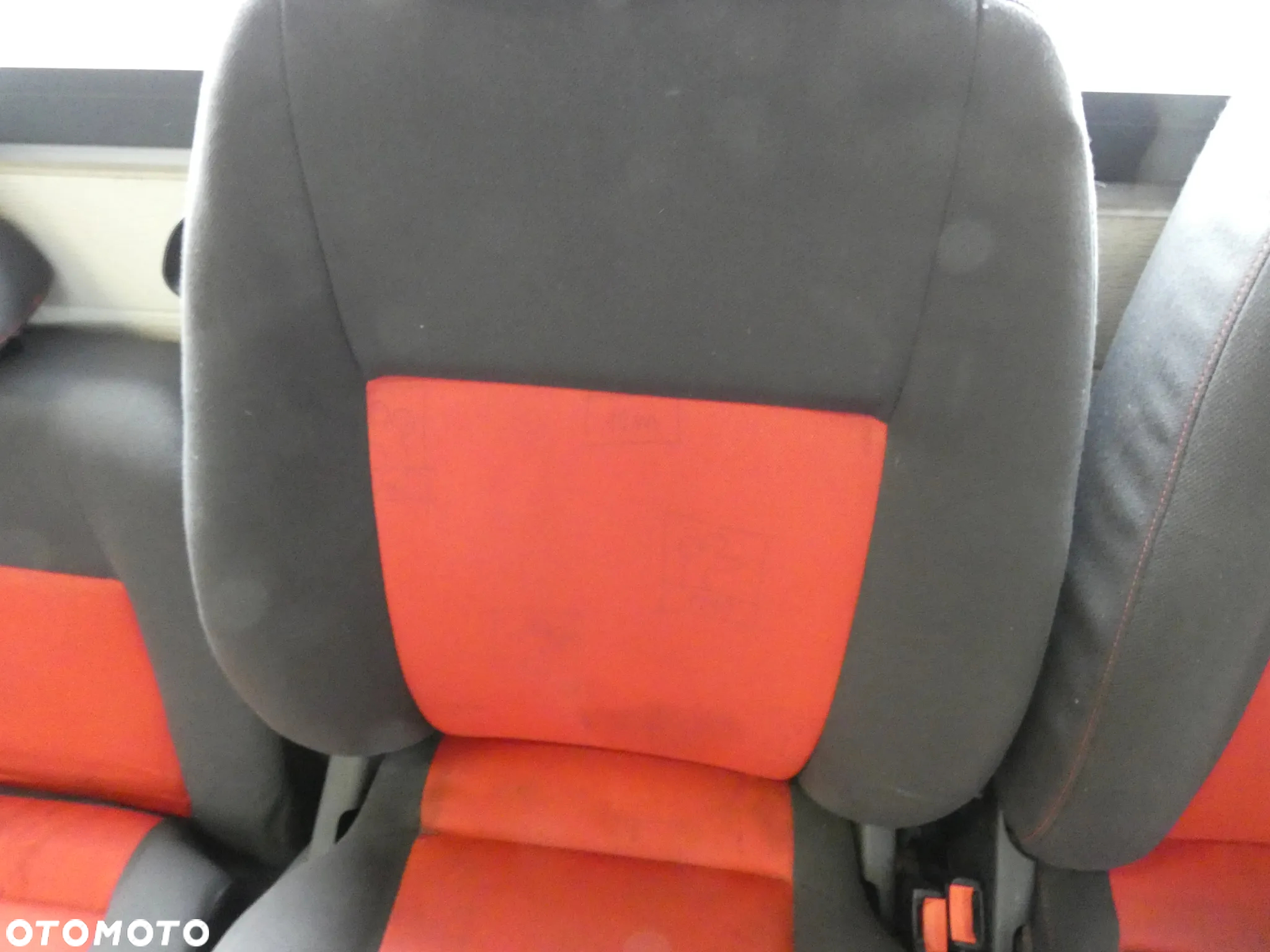 VW LUPO FOTELE PRZÓD KANAPA TYŁ KOMPLET MATERIAŁOWE CZERWONE TOM GORLICE - 8