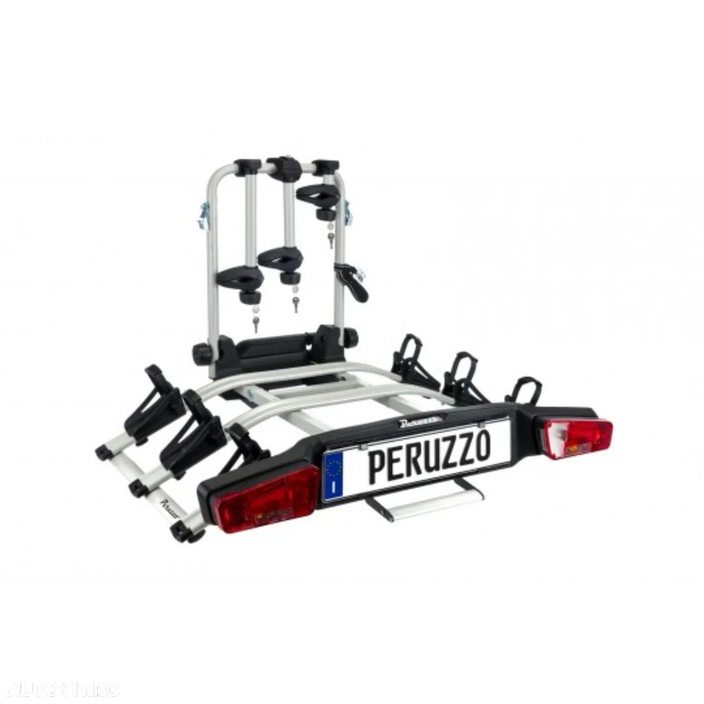 Suport biciclete Peruzzo Zephyr 713/3E cu prindere pe carligul de remorcare - pentru 3 biciclete electrice, Nou_Pret Importator - Emitem Factura si Garantie - 1
