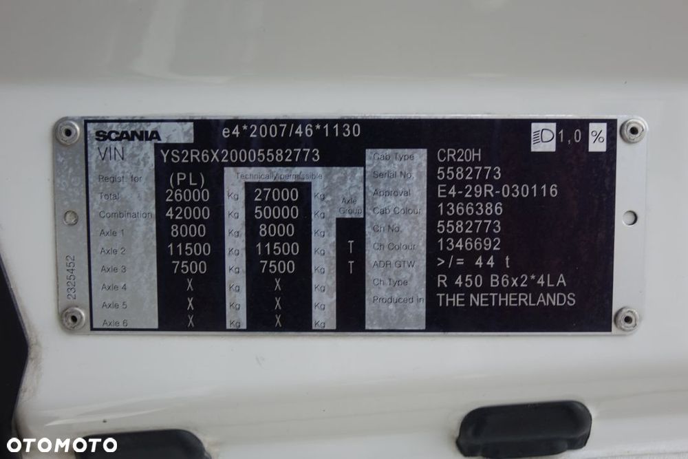 Scania R450 B6x2*4LA/ TANDEM / ZESTAW PRZESTRZENNY 120m3 / PRZEJAZDOWY / FIRANKA / E6 / AUTOMAT / RETARDER / OŚ PODNOSZONA SKRĘTNA - 28