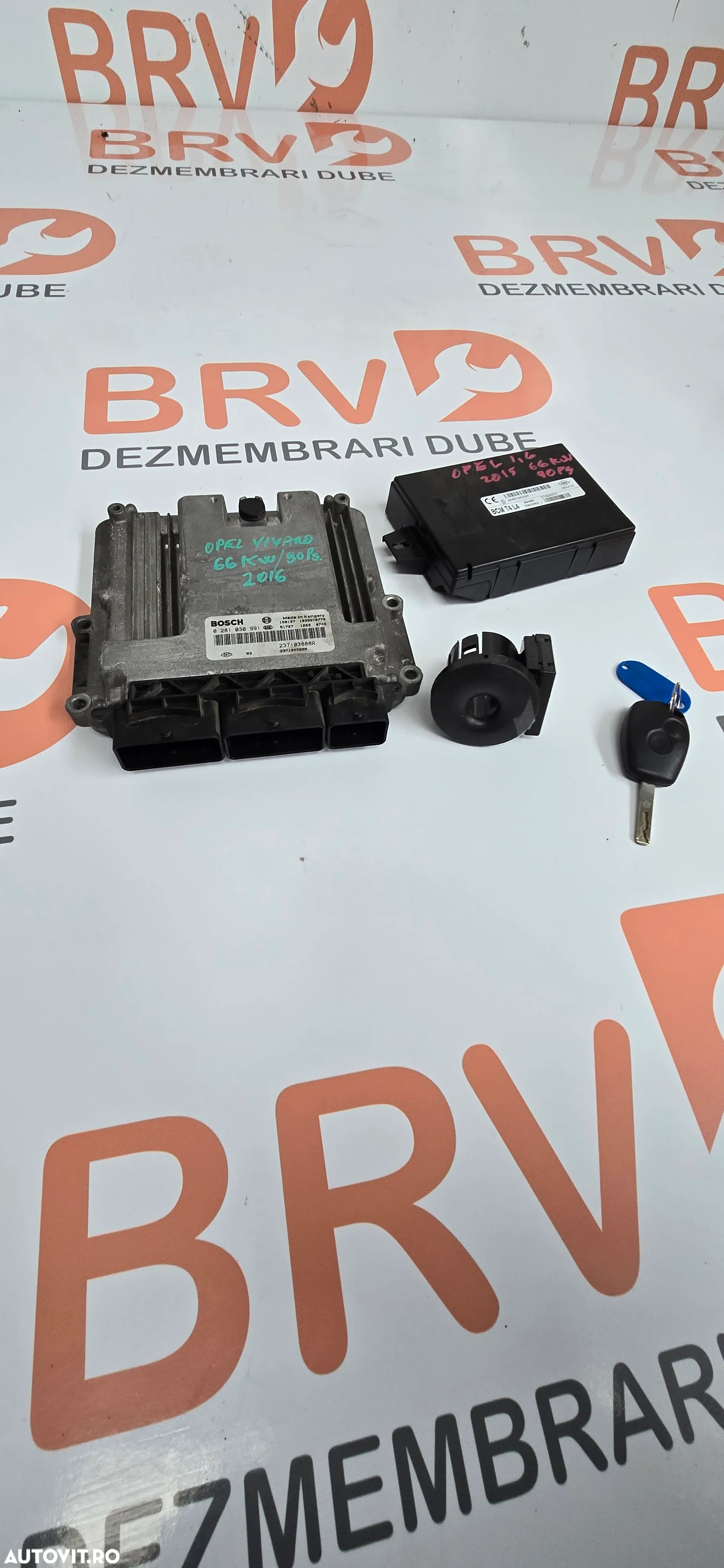 Kit pornire pentru Renault Trafic / Opel Vivaro / Nissan Primastar Kit-ul contine calculator + imo + cip 1.6 motorizare Cu diferite coduri. Euro 5 / 6 - 3