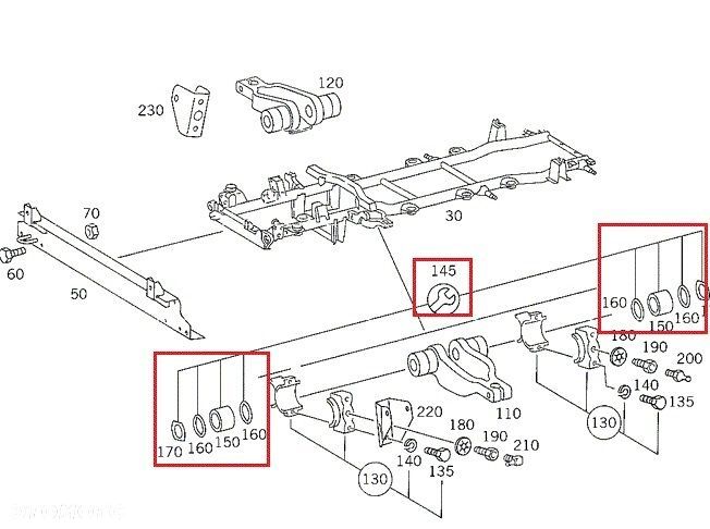 MERCEDES MB100 Zestaw naprawczy wahacza gornego - 2