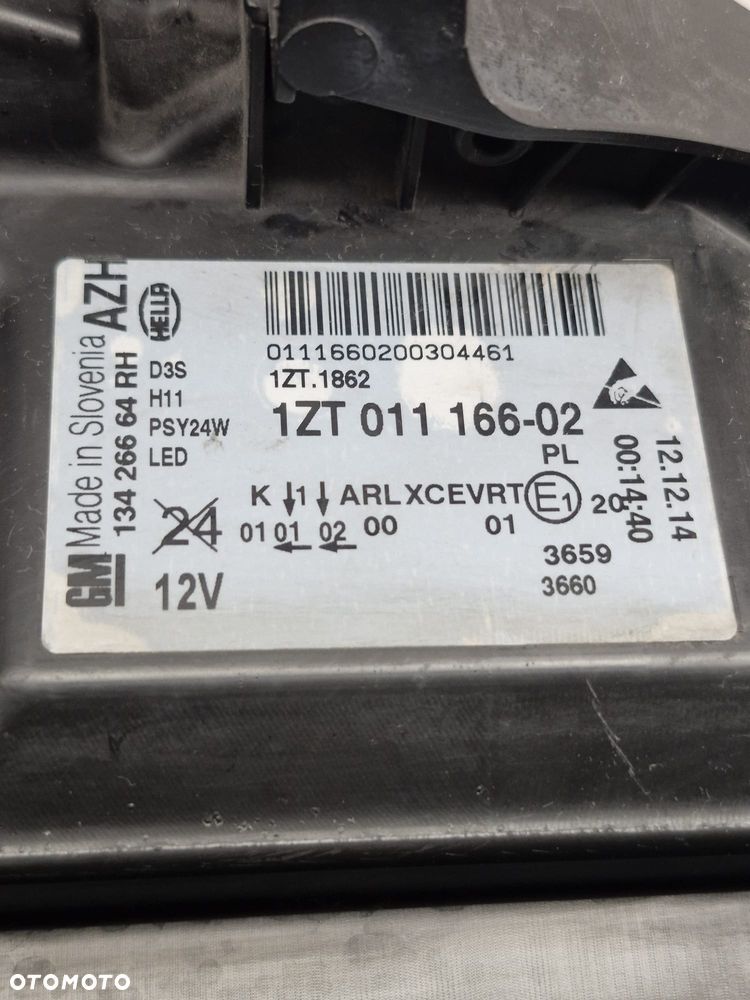 OPEL INSIGNIA A LIFT BI-XENON LAMPA PRAWA PRZÓD 1ZT011166-02 - 11
