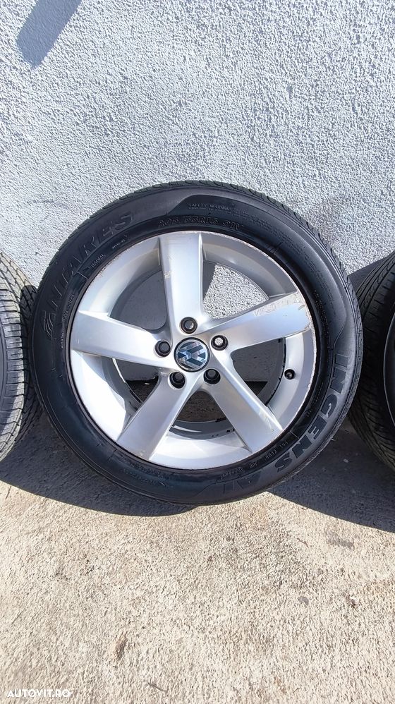 Jante Aliaj 5x112 R16 Barcelona Volkswagen 7JET45 anvelope vara 205/55/16 - 3