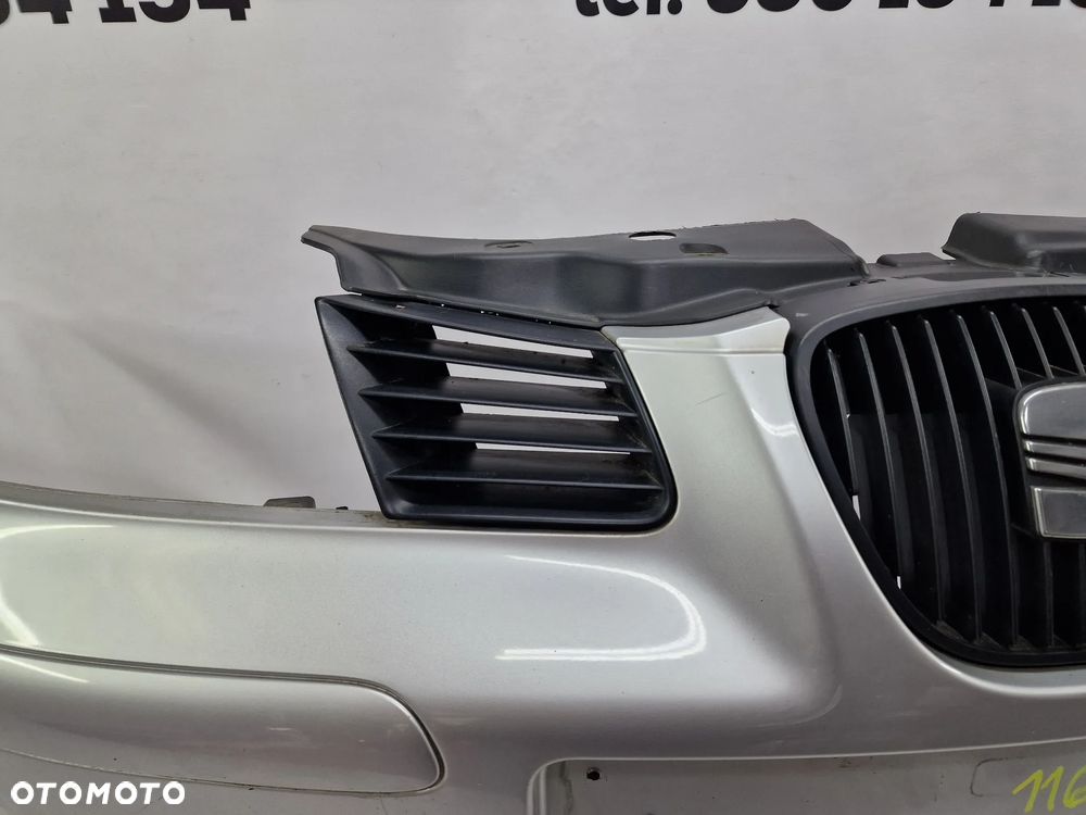 SEAT IBIZA 6L0 02- ŁADNY KOMPLETNY ZDERZAK PRZEDNI PRZÓD , KOLOR SREBRNY METALIK , NR AUKCJI NZ1163 - 11