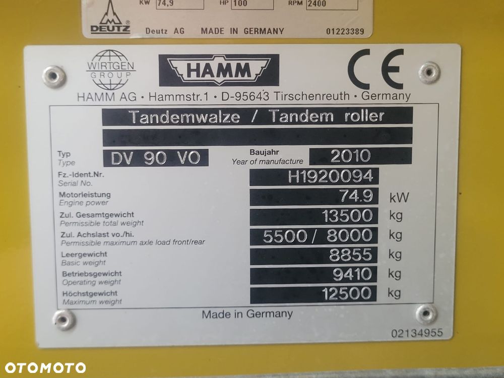 Hamm DV 90 VO - 20