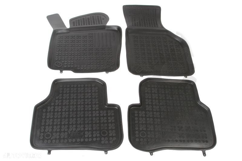 Set covorase auto din cauciuc VW Passat B6/B7 din 2005-2015; Passat CC (357) 2008-; CC (358) 2012-; B7 Alltrack 2012-; Tiguan 2007-2016, Jetta (1B) 07.2010-; presuri tip tavita marca Rezaw Plast - 1