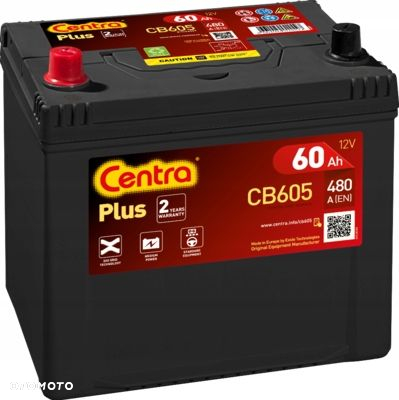 CENTRA CB605 AKUMULATOR CENTRA PLUS L+ 60Ah 390A MOŻLIWY DOWÓZ MONTAŻ