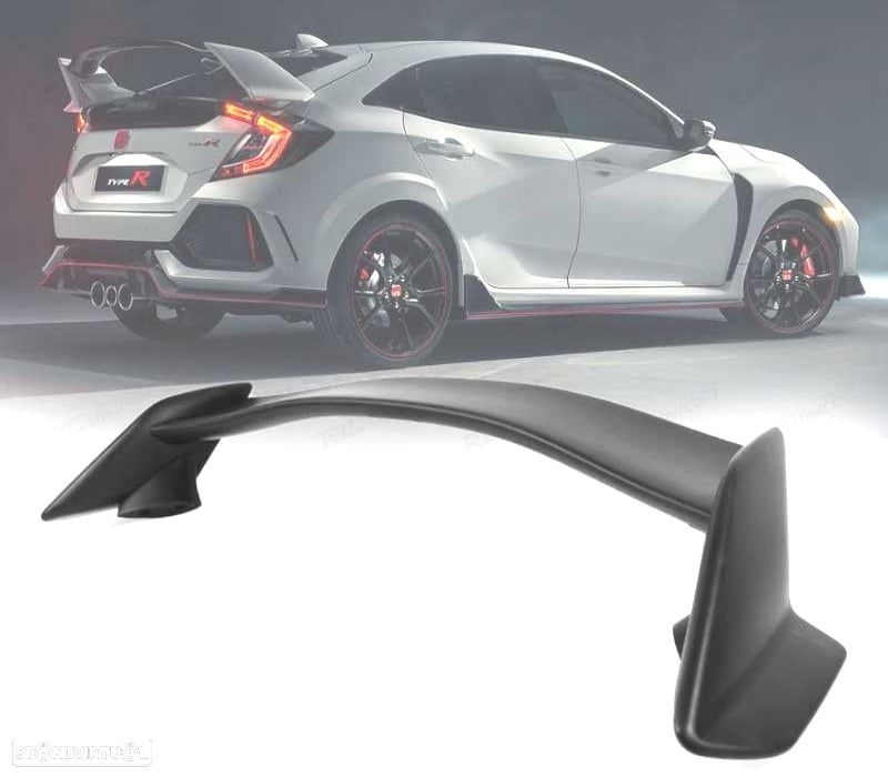 AILERON SPOILER TRASEIRO HONDA CIVIC HATCHBACK 16-20 LOOK TYPE R - 1