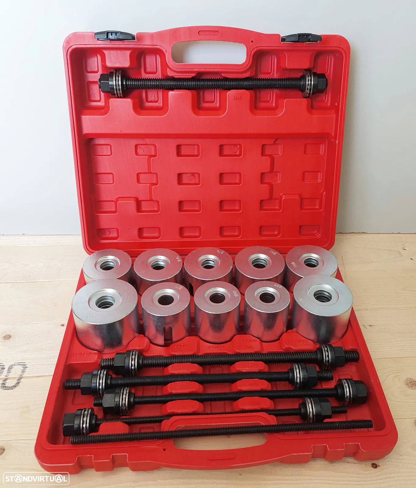 Conjunto Extratores Rolamentos Cinoblocos Manual Universal Multimarcas - 27 peças - 2