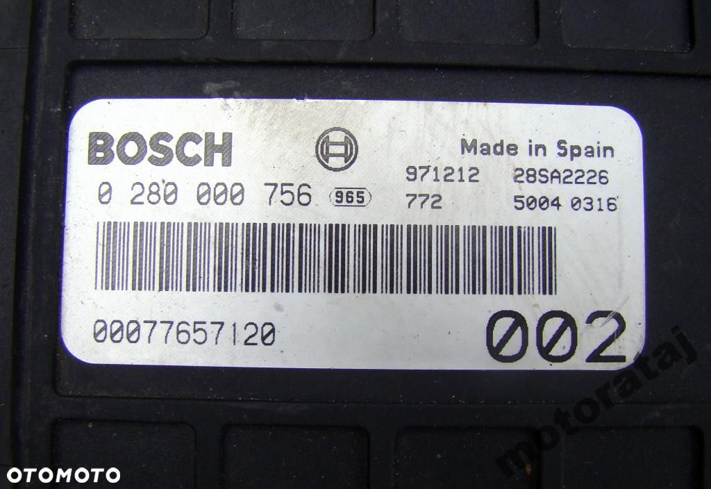 KOMPUTER STEROWNIK FIAT 0280000756 00077657120 002 - 2