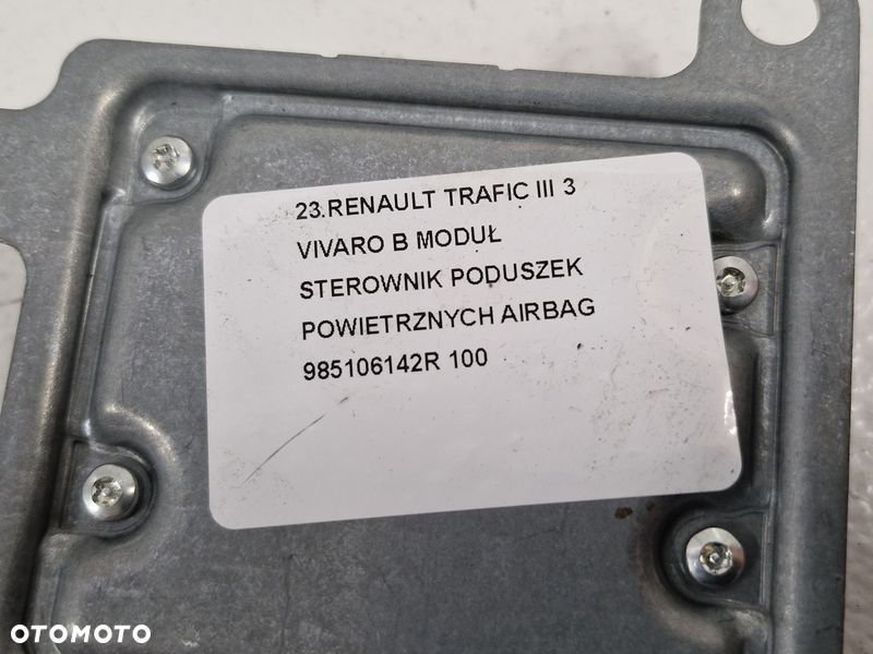 RENAULT TRAFIC III 3 VIVARO B MODUŁ STEROWNIK PODUSZEK POWIETRZNYCH AIRBAG - 6