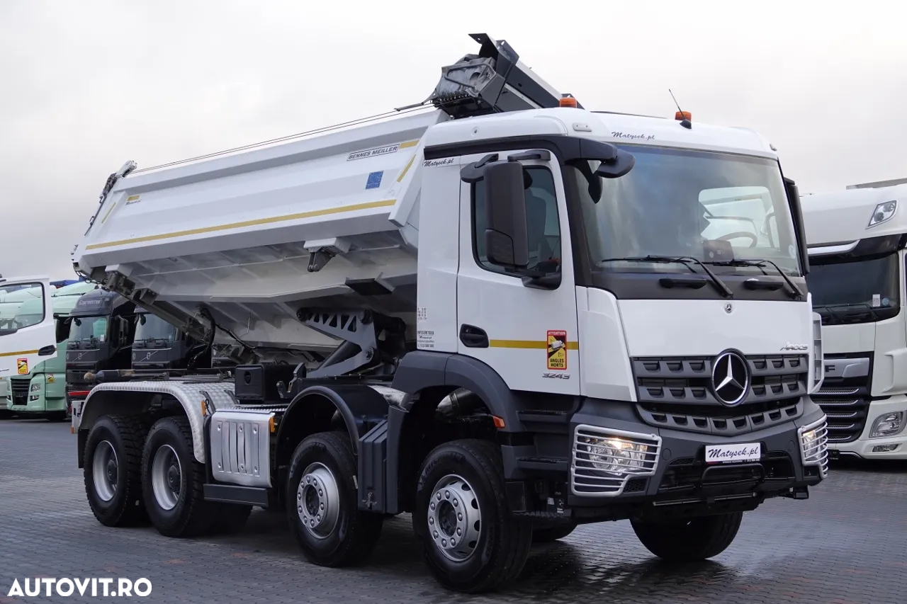 Mercedes-Benz AROCS 3243 / 8x4 / CAMION BASCULANTE + HYDROBOARD / BORDMATIC / MEILLER KIPPER / EURO 6 / ANVELOPE 100% / 50.000 km. - 8