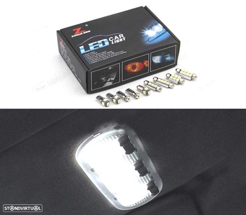 KIT COMPLETO DE 9 LAMPADAS LED INTERIOR PARA RENAULT KANGOO 2 II MK2 08-18 - 4