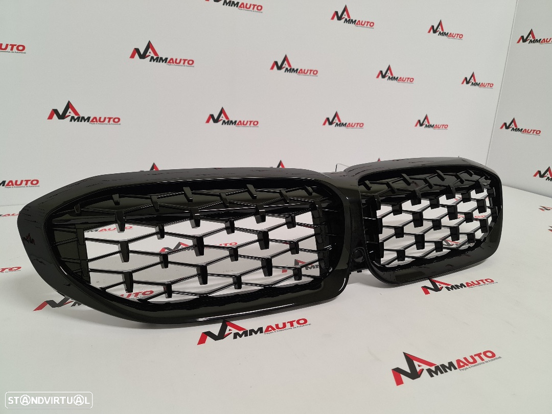 Grelha Frontal BMW Série 3 G20 G21 Diamond Black - 2