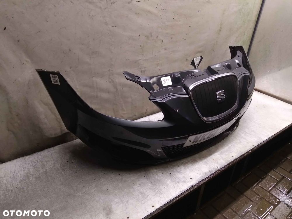 ^ ZDERZAK PRZÓD PRZEDNI SEAT LEON II 2 LIFT FL LC9Z CZARNY HALOGENY - 4