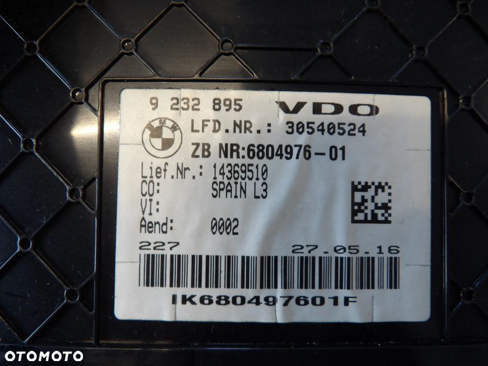 BMW - F30,F31,F36 - LICZNIK , ZEGAR - EUROPA - 6804976 - 2