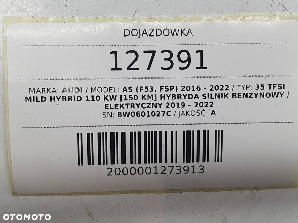 DOJAZDÓWKA KOŁO ZAPASOWE 125/70/19 ET22 AUDI A5 F5 8W 8W1837167D - 8