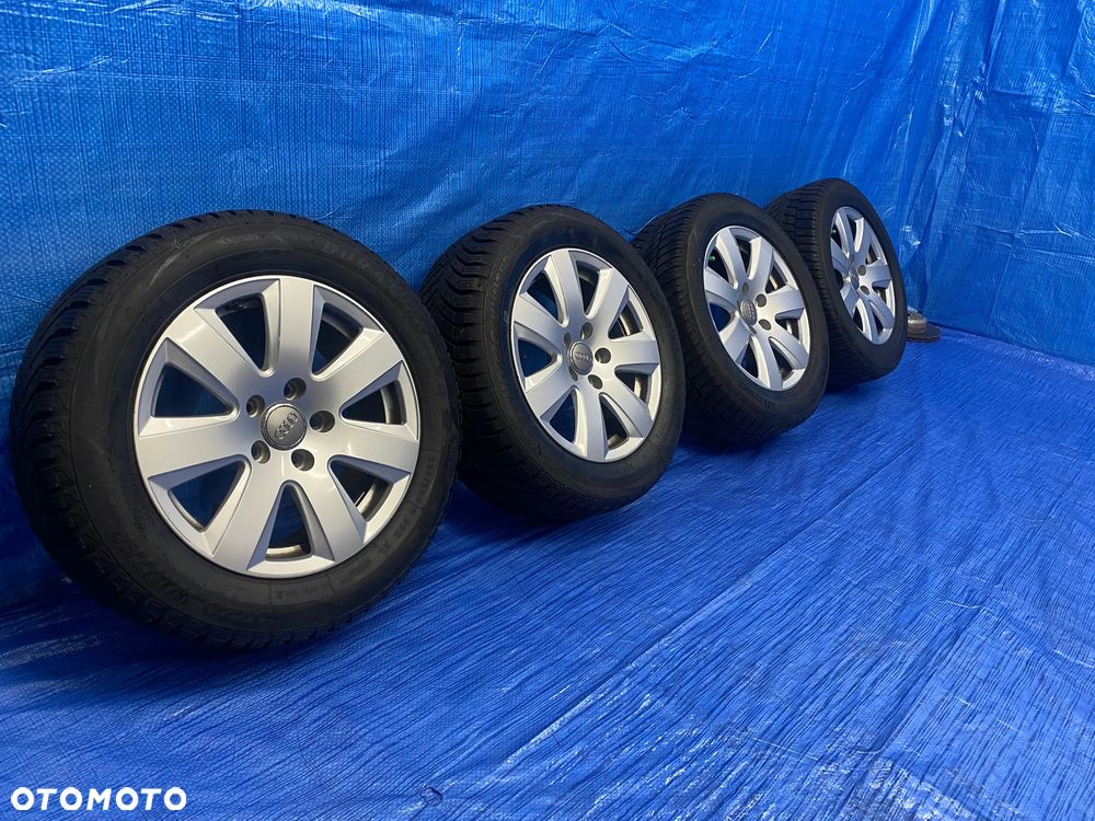 KOŁA KOŁO 16 FELGA ALUMINIOWE ALUSY 16" ET42 5X112 ; 57,1mm KOMPLET ; OPONY ZIMOWE AUDI A4 A6 VW SEAT SKODA ORYGINAŁ 4F0601025AN - 2