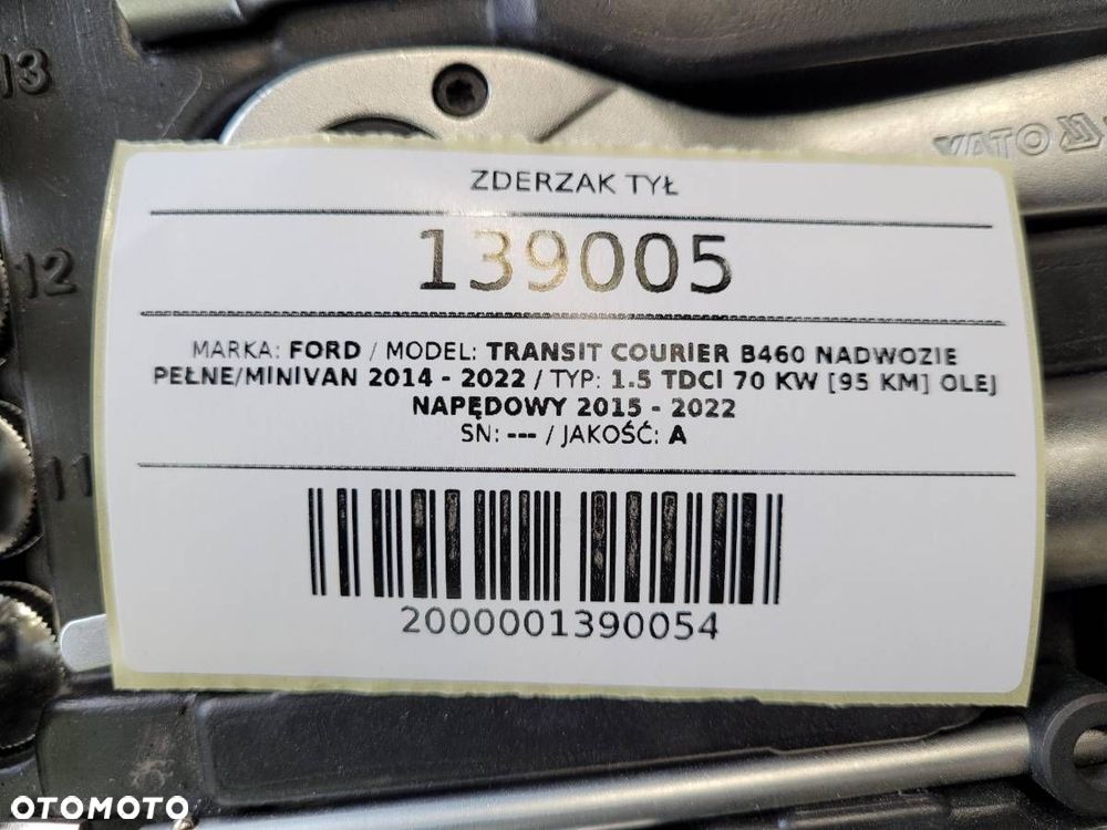 ZDERZAK TYŁ TYLNY FORD TRANSIT COURIER 2018 KOMPLETNY - 13