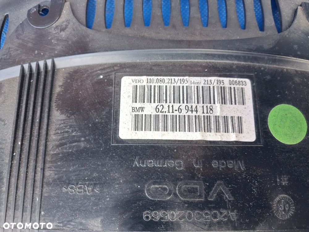 Licznik Obrotomierz Prędkościomierz BMW 5 E60 6211 6944118 110080213195 BENZYNA AUTOMAT EUROPA 4.4 V8 - 2