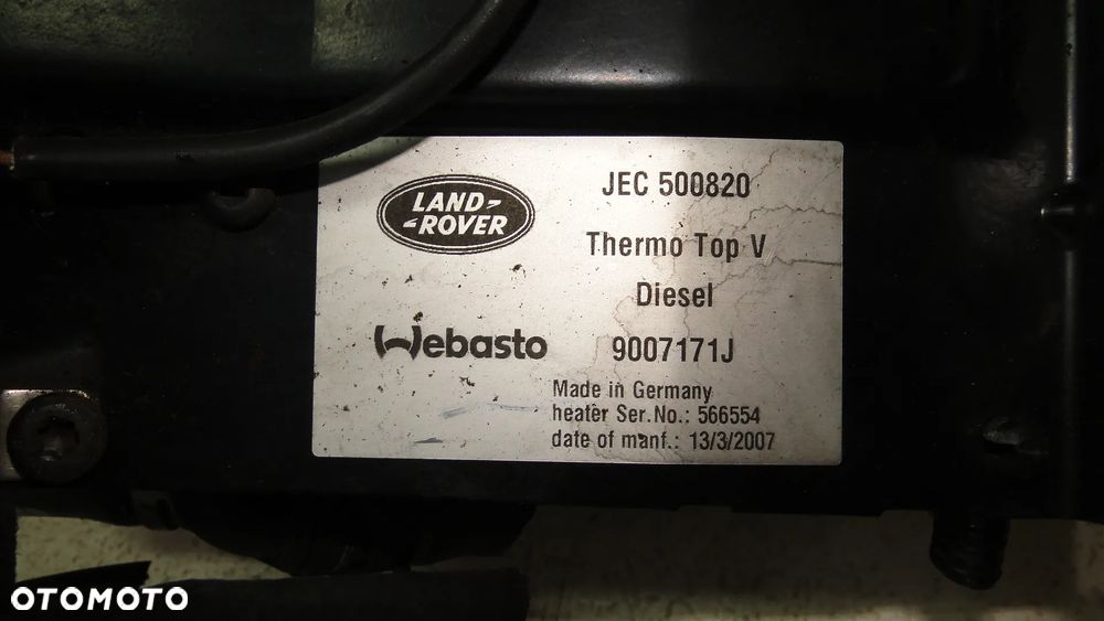 LAND ROVER RANGE ROVER SPORT L320 WEBASTO OGRZEWANIE POSTOJOWE 06-13rEUROPA - 8