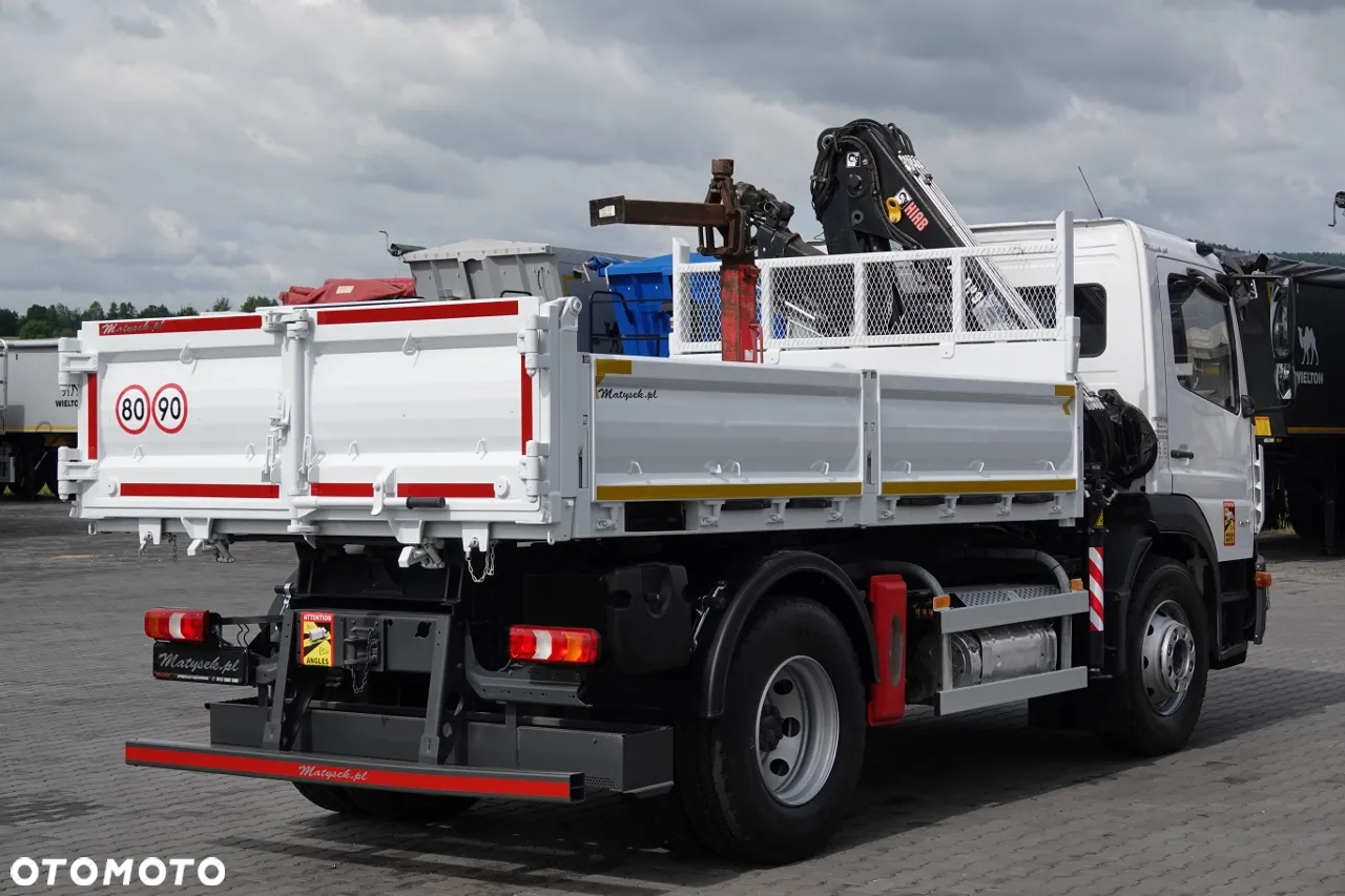 Mercedes-Benz ATEGO 1627 / 4X2 / WYWROTKA  3 STR. + HDS HIAB 099 BS-2 / PILOT / ROTATOR / WIDŁY / OPONY 100% / SPROWADZONY - 11